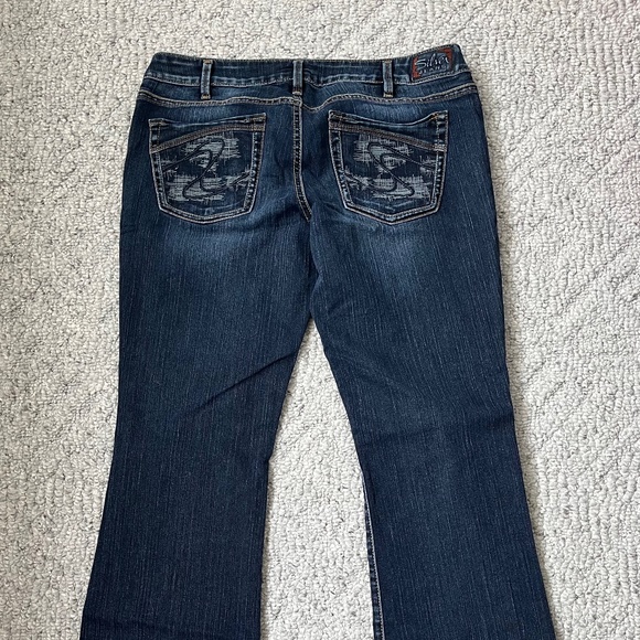 Silver Aiko Bootcut Jeans size 34 inseam 33 retro Y2K excellent condition - Picture 2 of 8